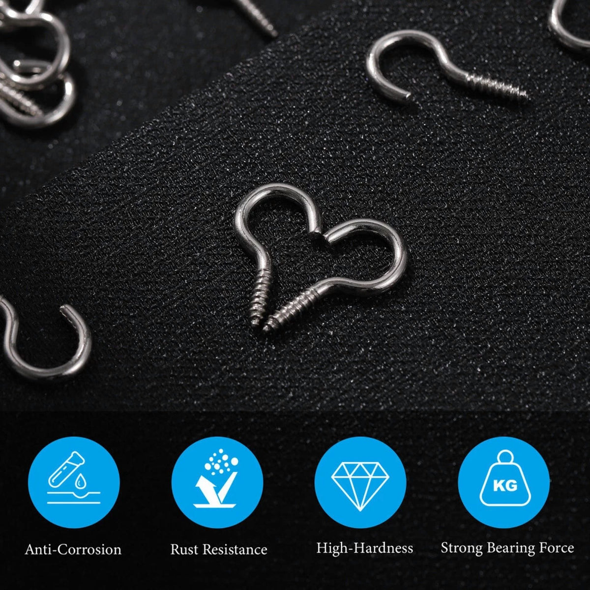 100 Pcs Screw Hook Hanging Ceiling Hooks Screw Hooks Cup Hooks Screw